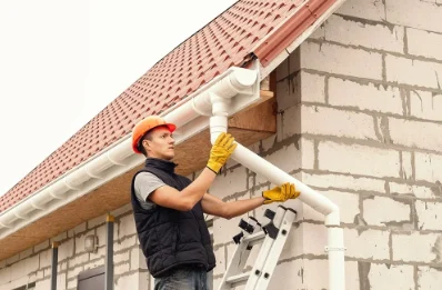 Pose et remplacement de gouttières à Rettel